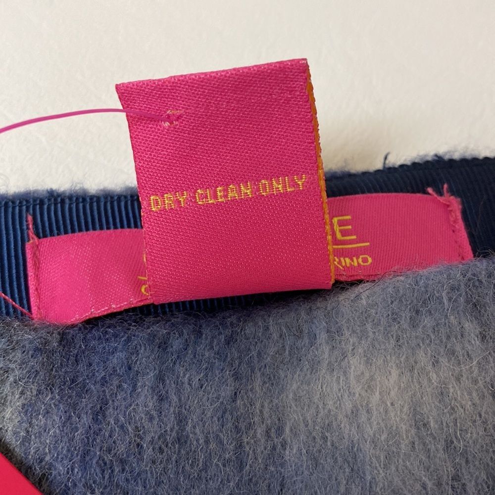 Catherine Malandrino Skirt Blue Wool Blend Brushed Plaid Tartan Size - 8 - Picture 9 of 14